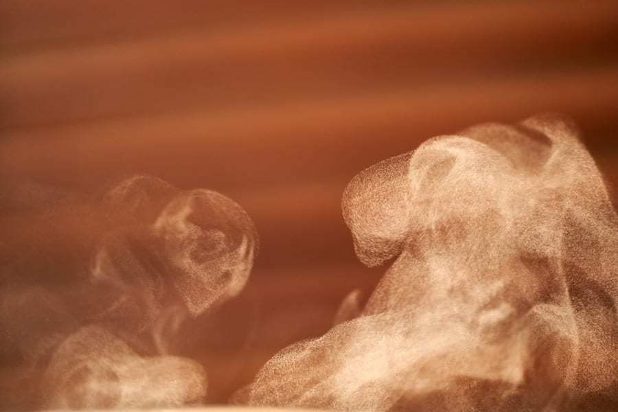 Steam rising from kopitiam cups